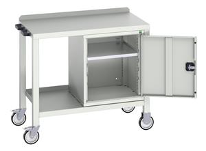 Verso Mobile Work Benches for assembly and production Verso 1000x910 Mobile Work Bench S 1 x Cupboard